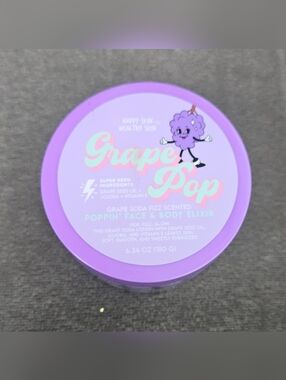 "Viral" Happy Skin Healthy Skin Poppin' Face & Body Elixir Grape Pop 6.34oz BNIB